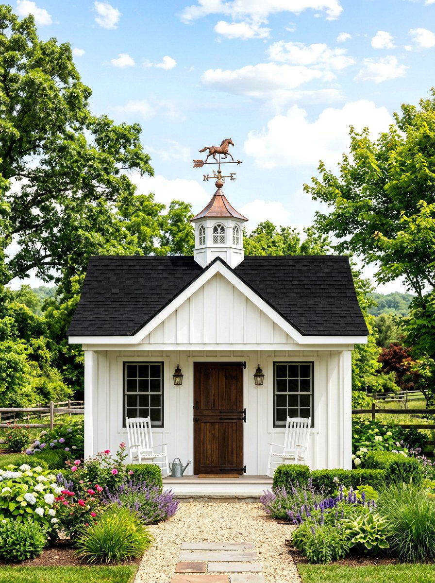 Shed With Cupola - 30 farmhouse shed ideas