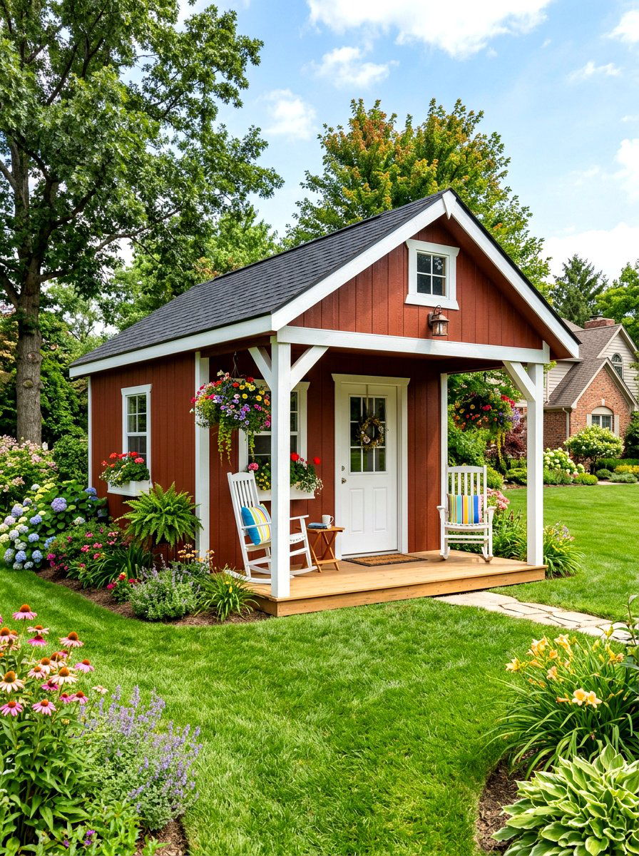 Shed With Porch - 30 garden shed ideas