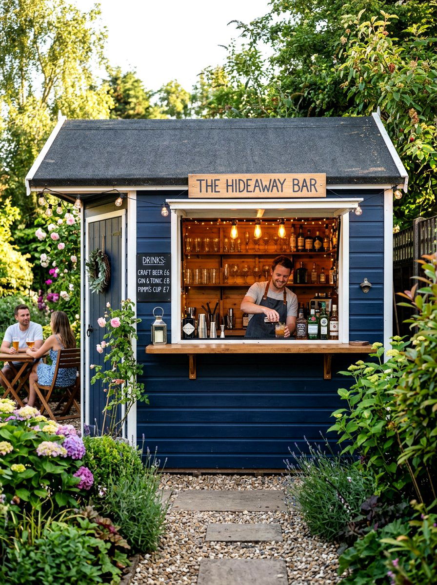 Shed bar conversion - 30 backyard bar ideas