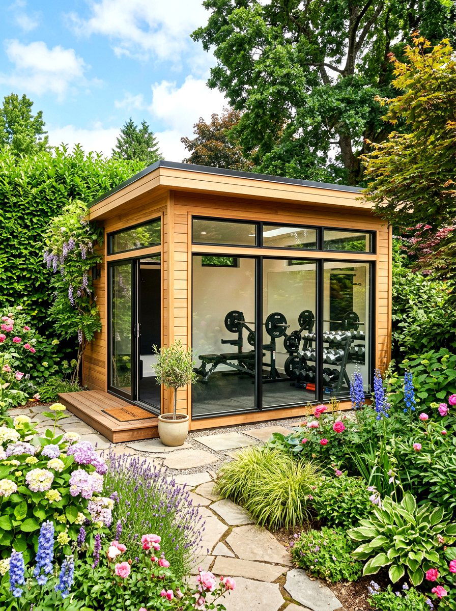Shed gym - 30 home gym ideas