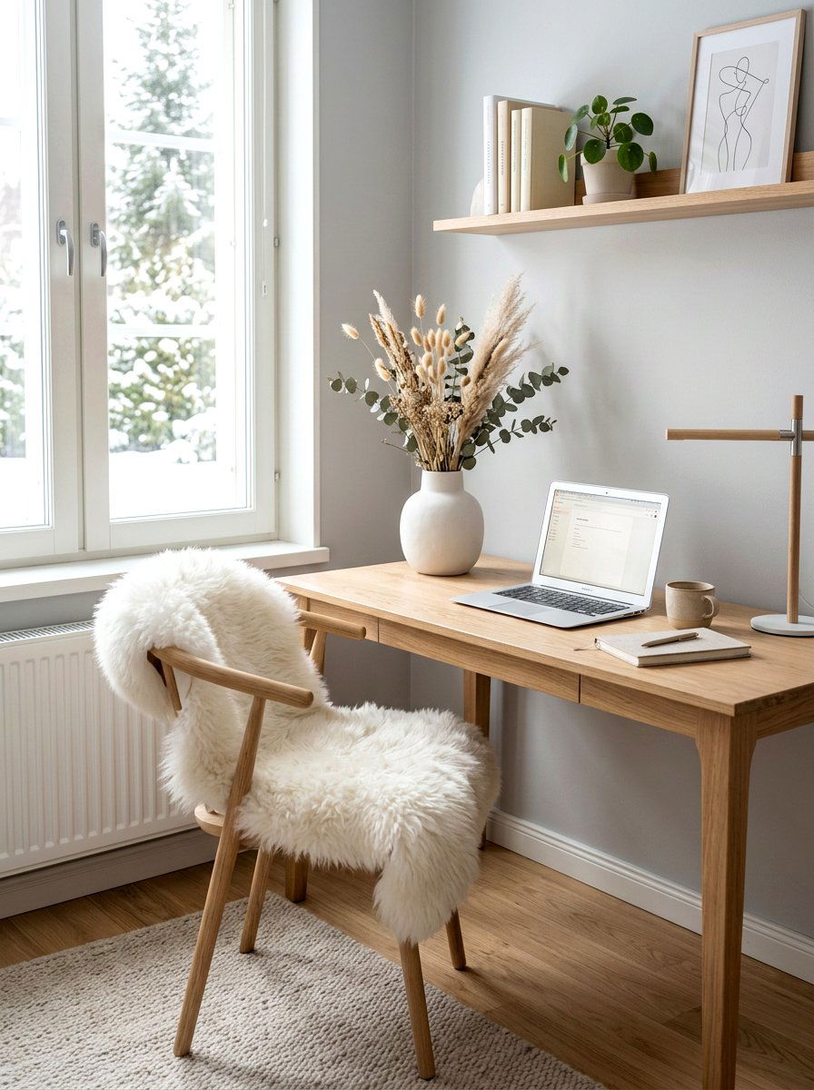 Sheepskin Accent Chair - 30 office lounge chair ideas