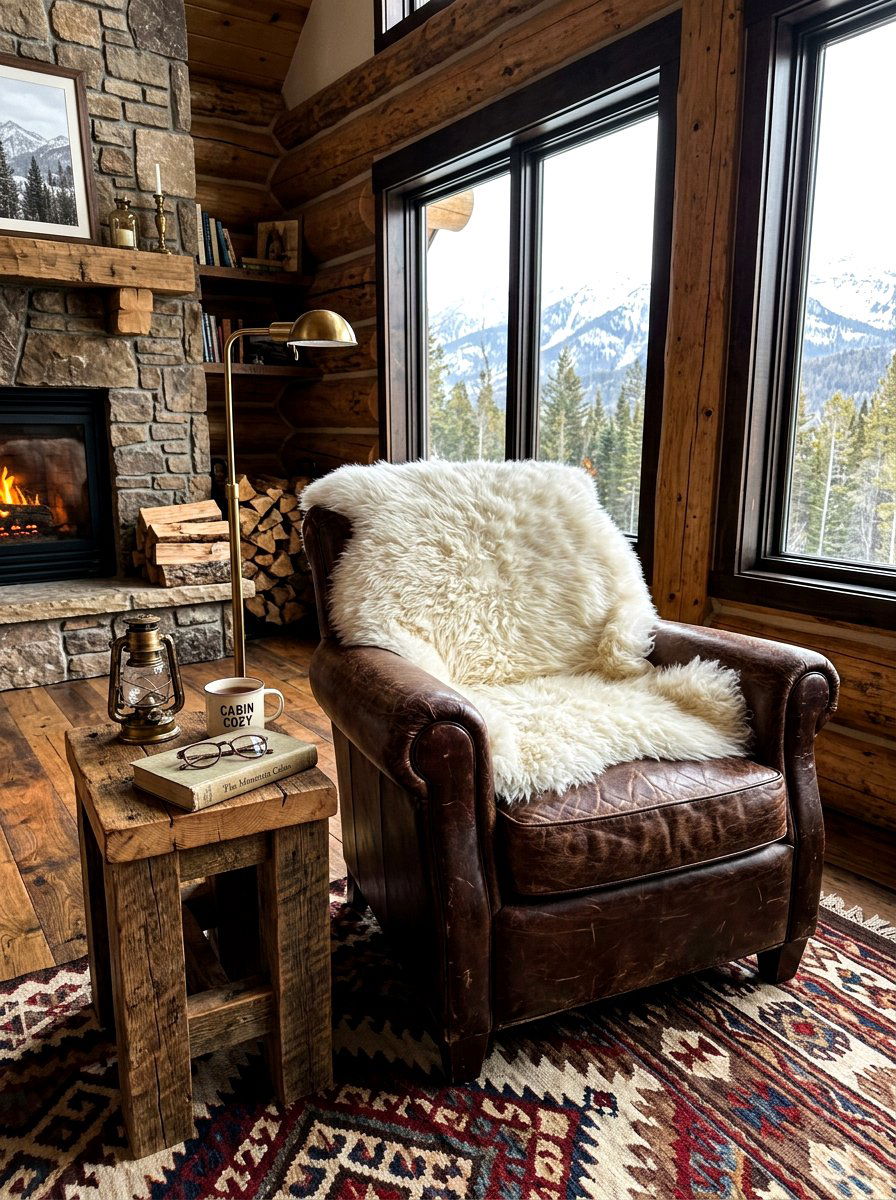 Sheepskin Fur Throw - 30 western home decor ideas