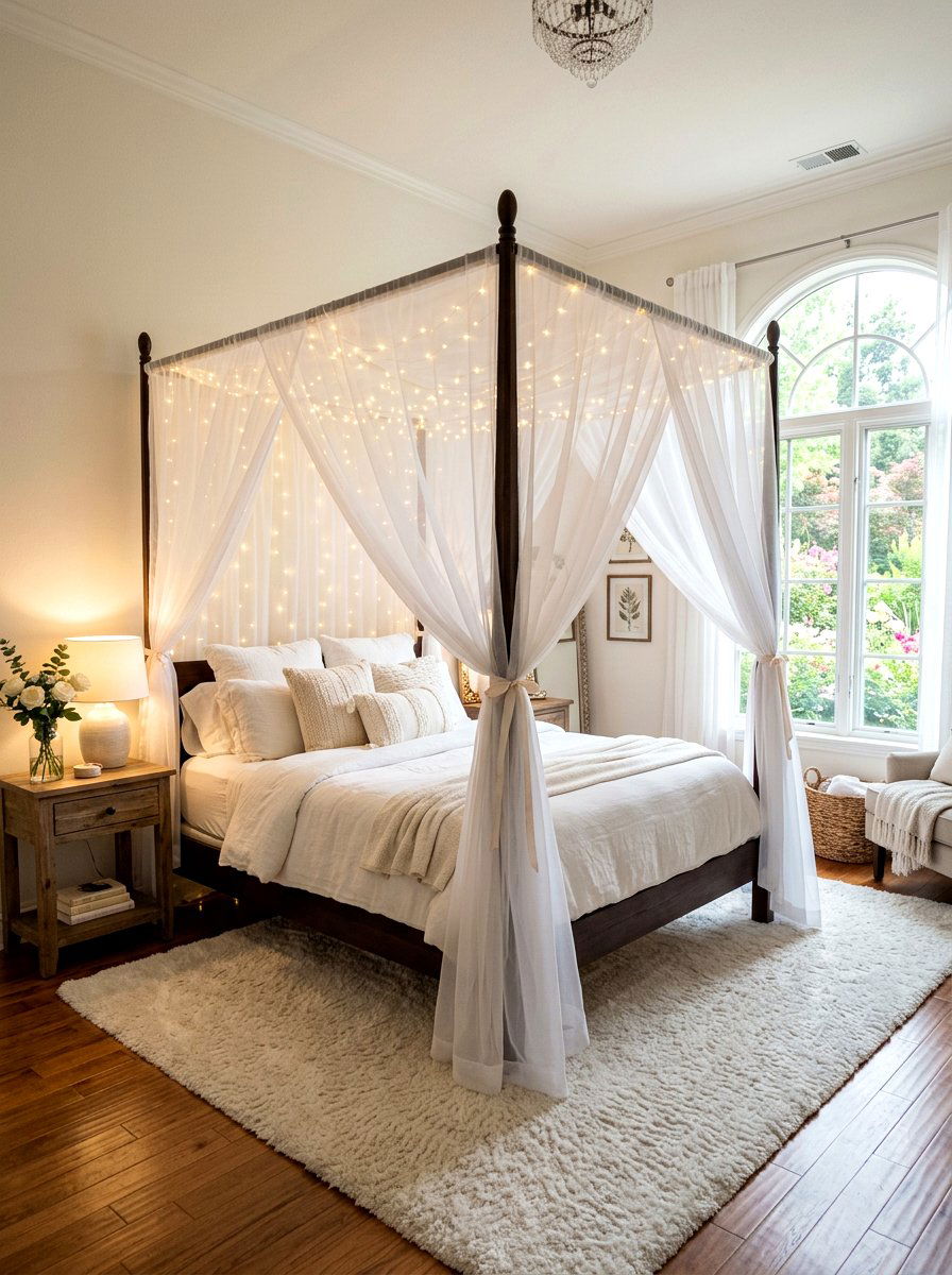 Sheer Canopy Bedroom - 30 coquette bedroom decor ideas