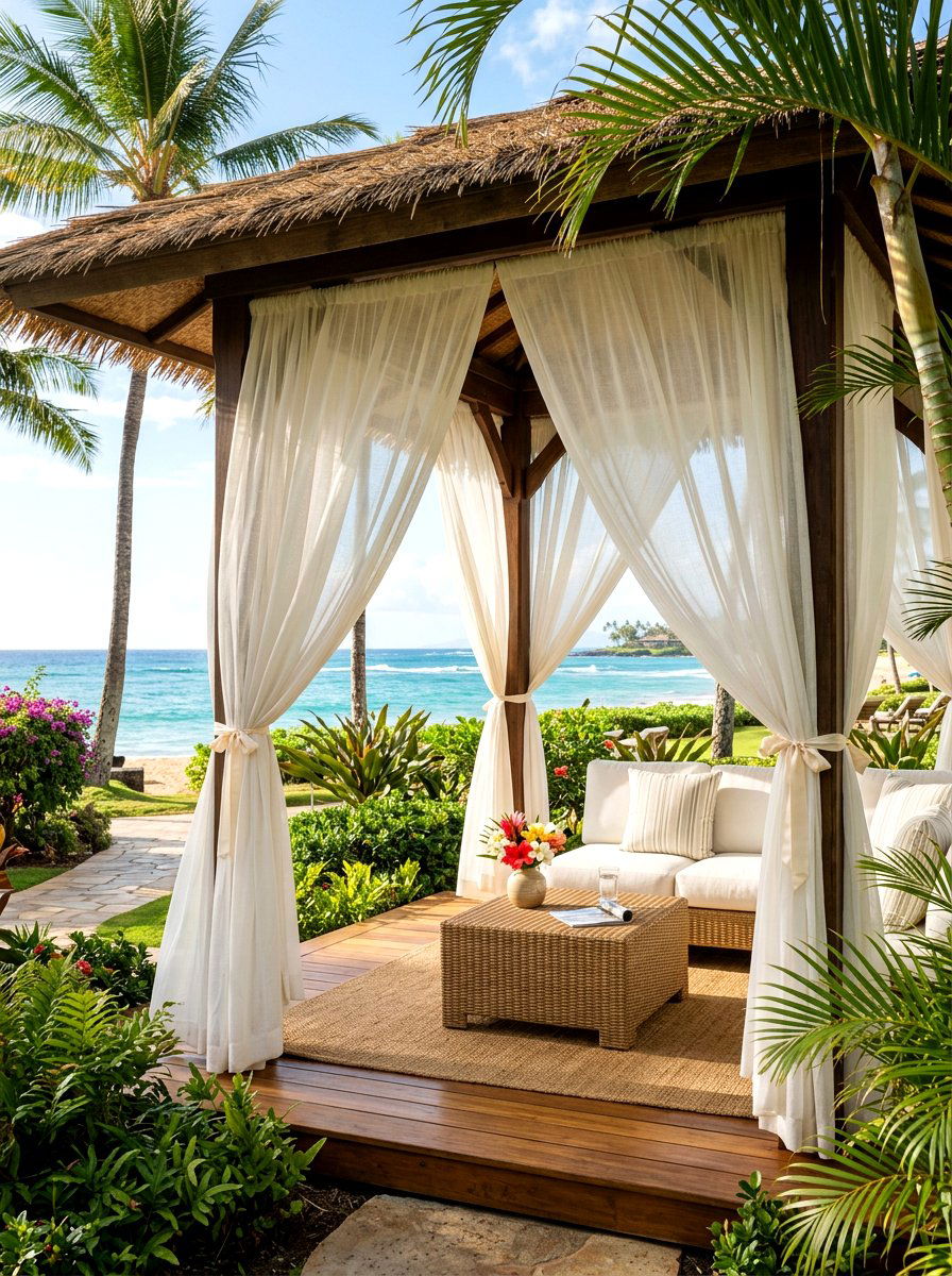 Sheer Curtain Gazebo - 30 backyard wedding gazebo ideas