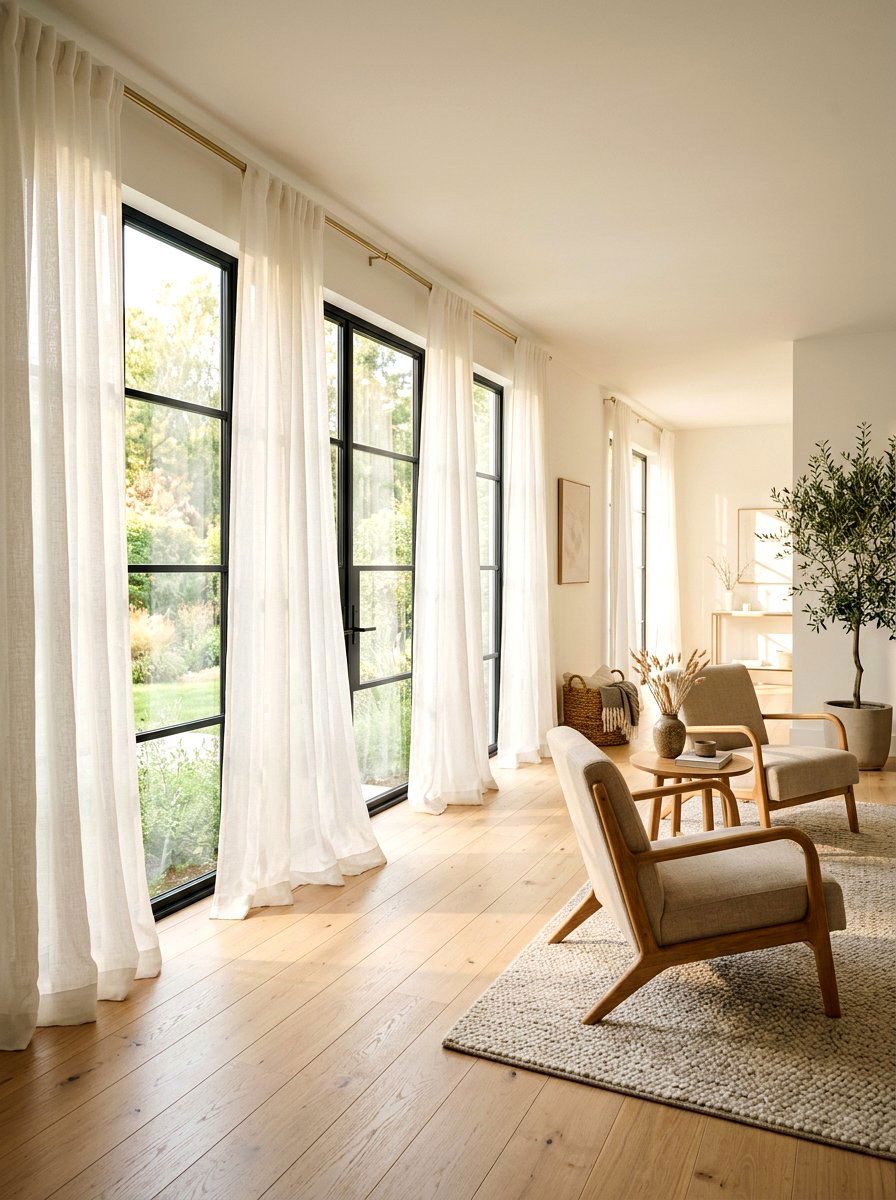 Sheer Curtains For Natural Light - 30 sun filled sitting room ideas