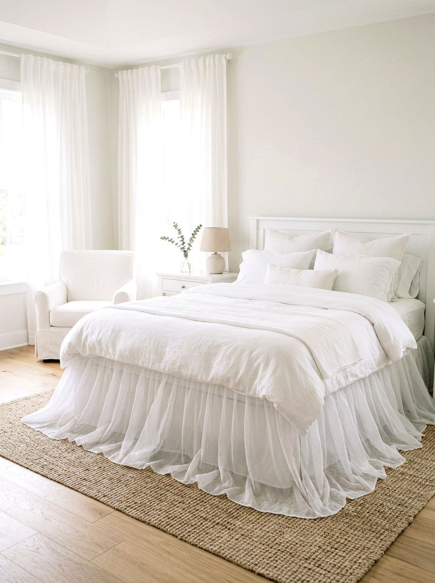 Sheer Skirted Bed - 30 skirted bed ideas