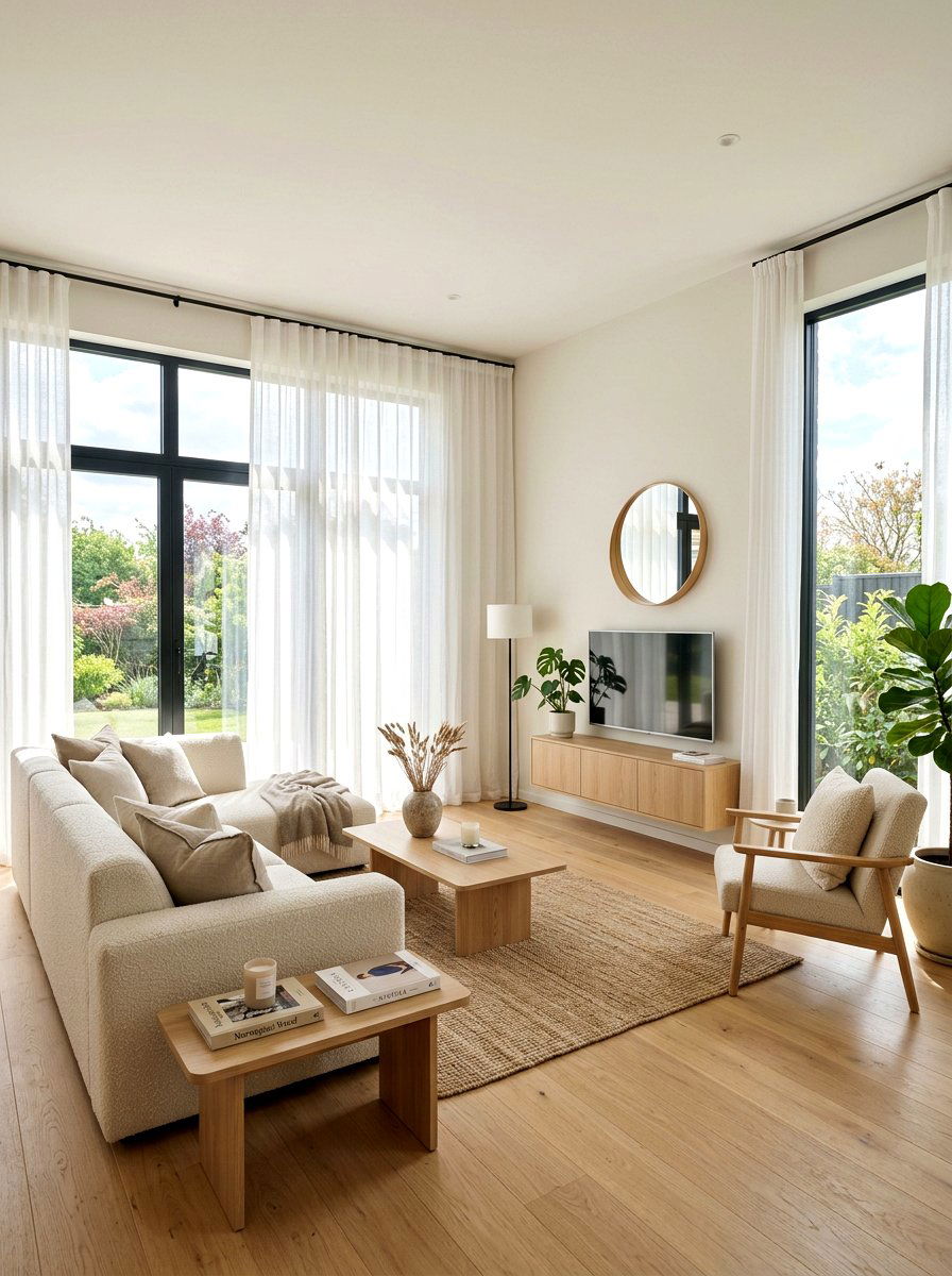 Sheer White Curtains - 30 window treatment ideas