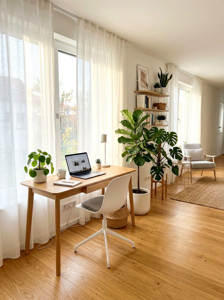 Sheer White Office Curtains - 30 office curtain ideas
