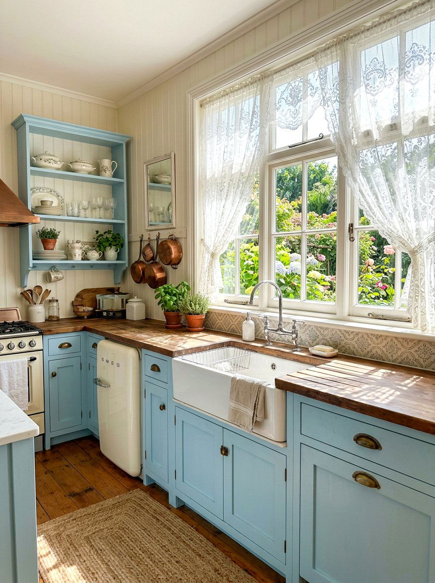 Sheer lace curtains - 30 kitchen curtain sink ideas