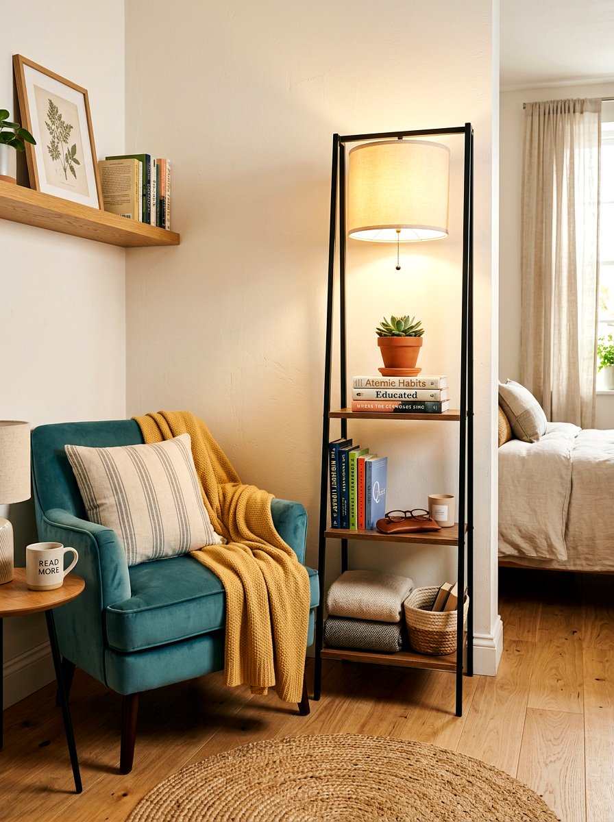 Shelf Floor Lamp - 30 floor lamp bedroom corner ideas