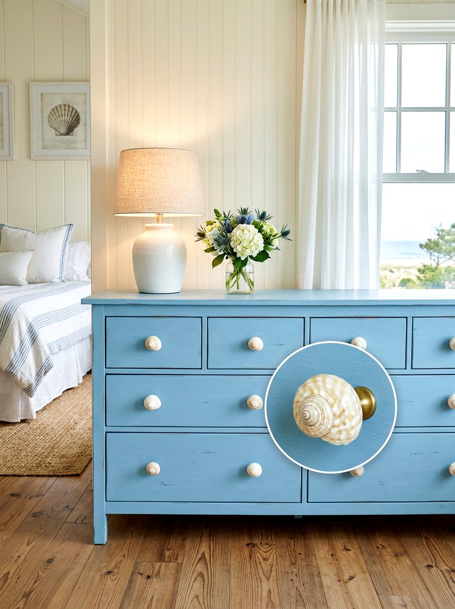 Shell Cabinet Knobs - 30 shell decor ideas