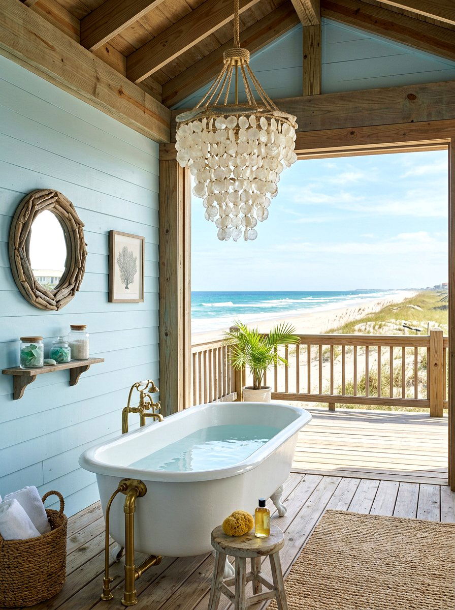 Shell Chandelier Over Bathtub - 30 chandelier over bathtub ideas