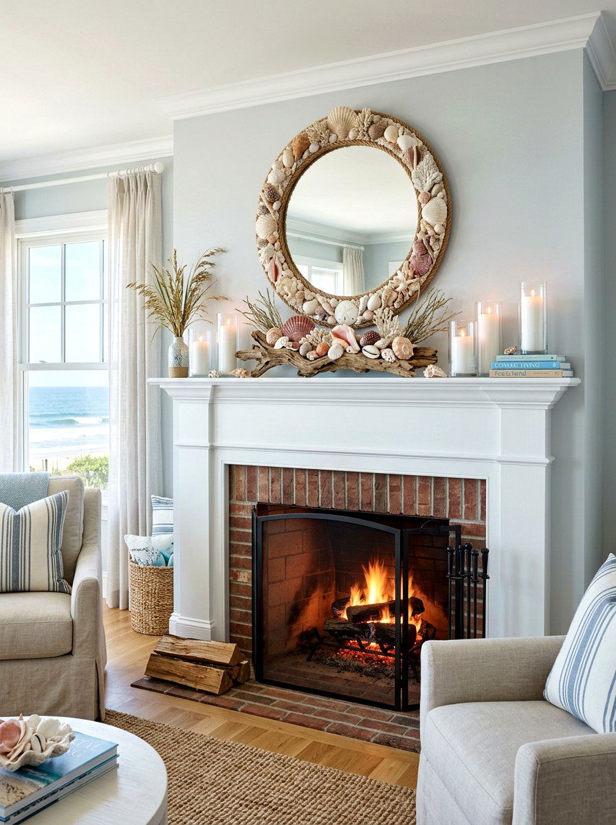 Shell Mantle Decor - 30 shell decor ideas
