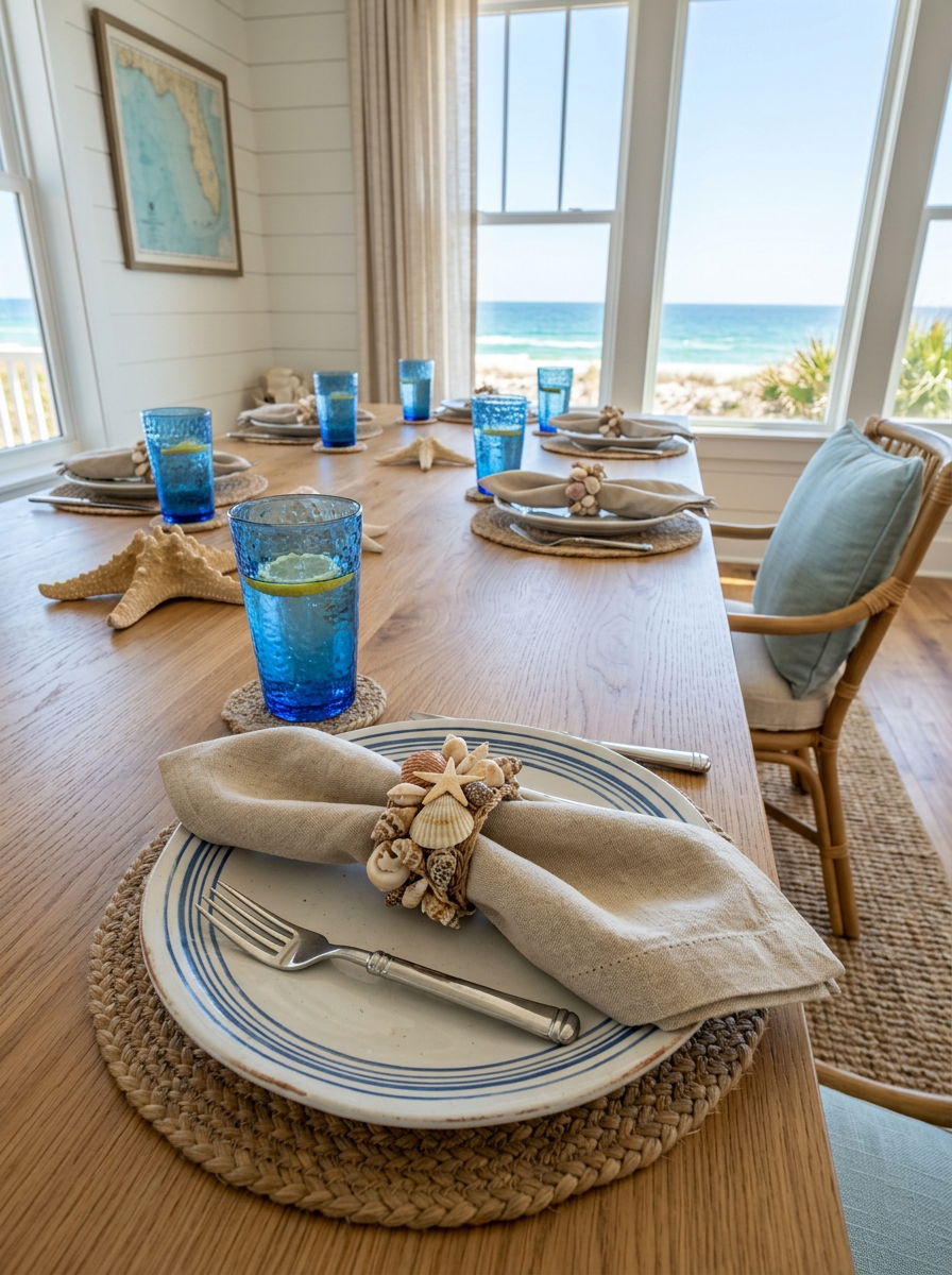 Shell Napkin Ring - 30 napkin ring ideas