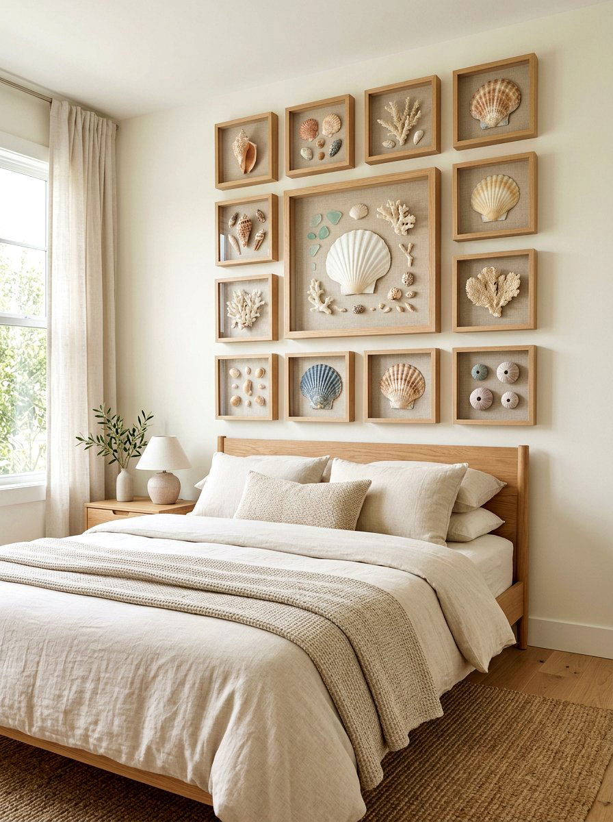 Shell Shadow Box - 30 shell decor ideas