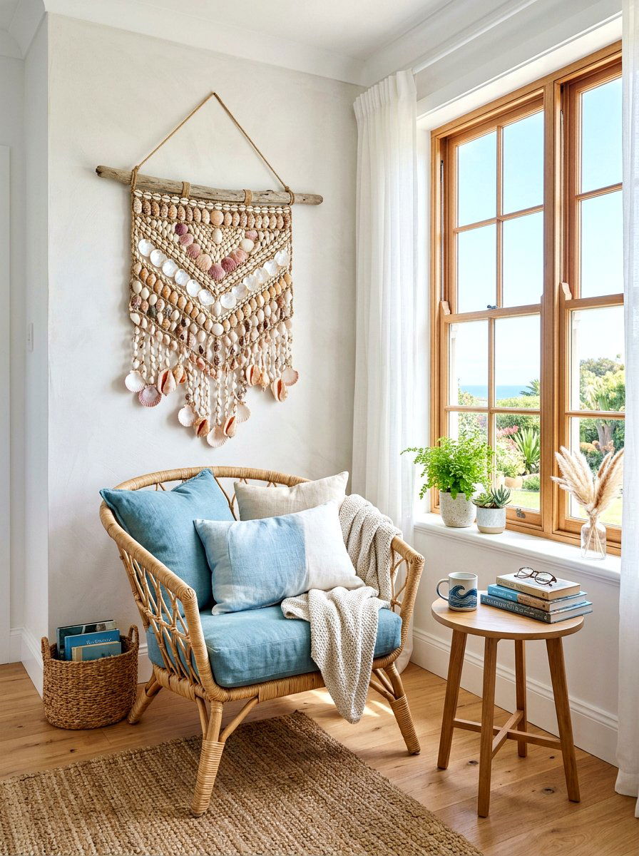 Shell Wall Hanging - 30 shell decor ideas