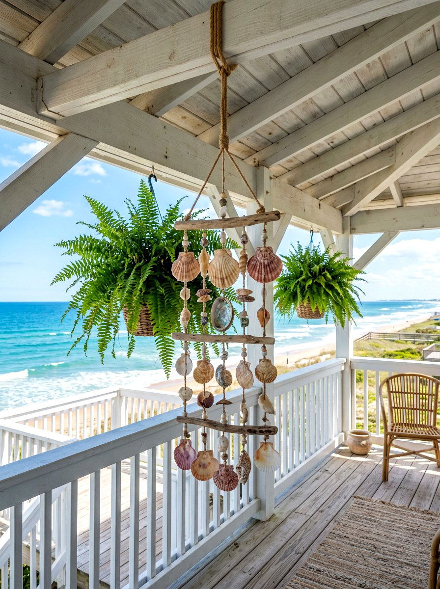 Shell Wind Chime - 30 shell decor ideas