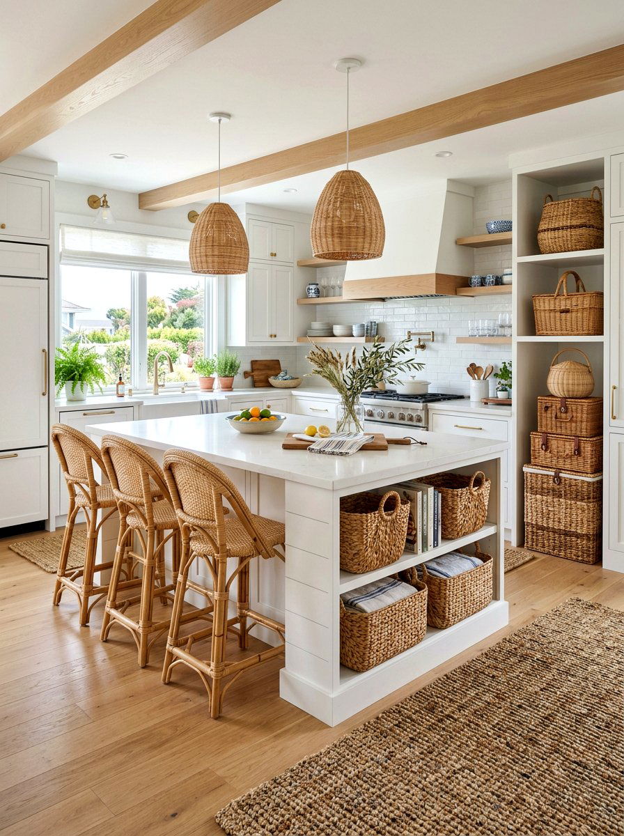 Shell decor accents - 30 coastal pool decor ideas