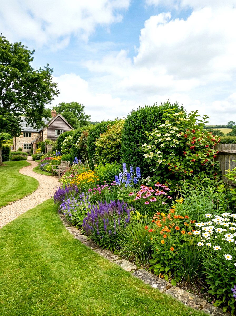 Sheltered Windbreak Shrubbery - 30 butterfly haven backyard ideas