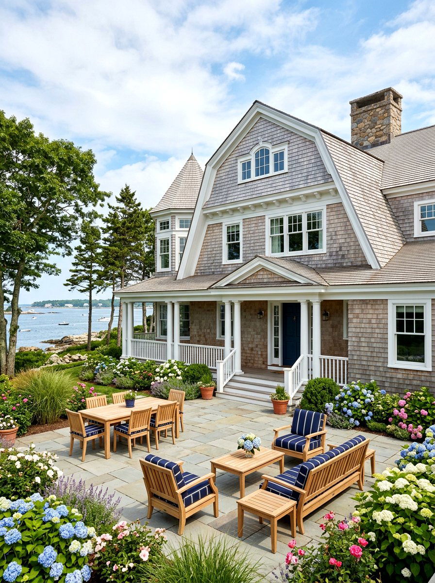 Shingle Style Exterior - 30 East Coast patio ideas