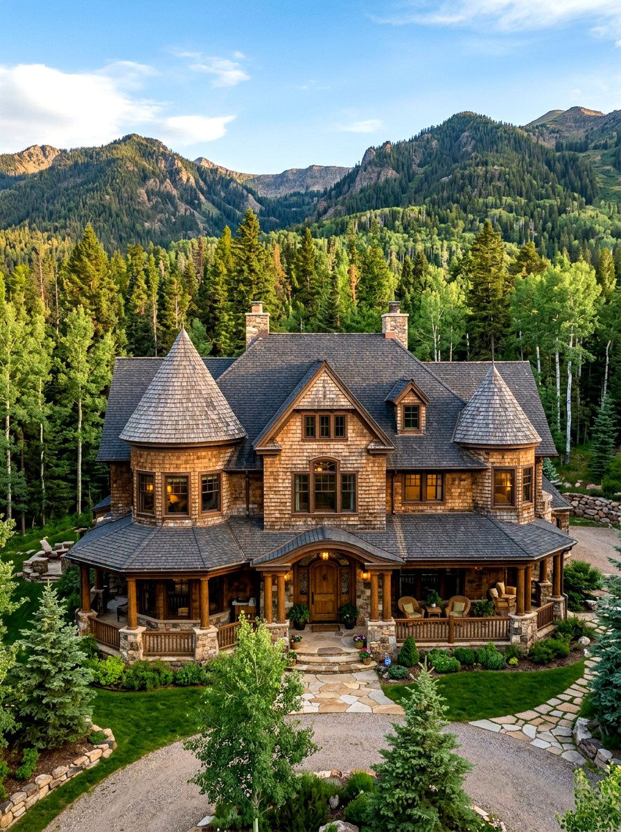 Shingle Style Mountain Home - 30 mountain house exterior ideas