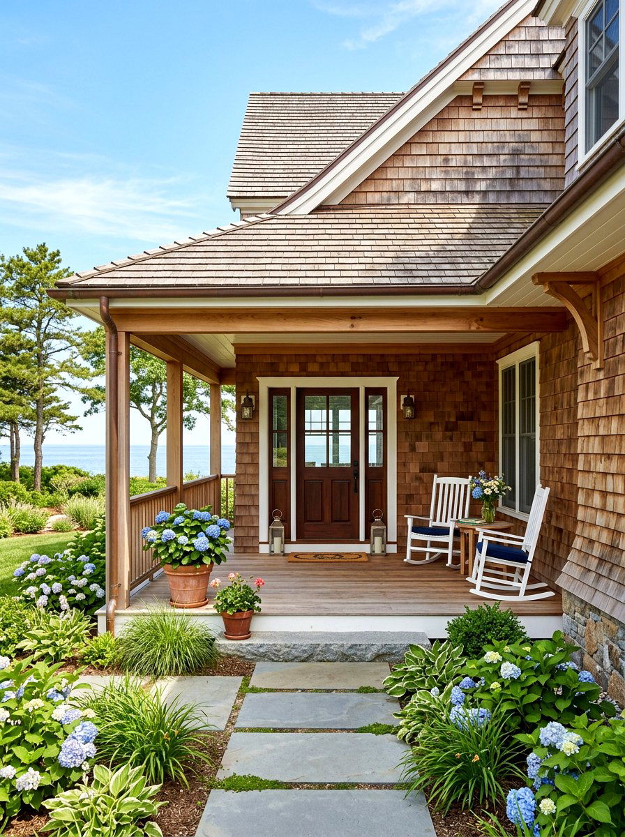 Shingle Style Porch - 30 shed porch ideas