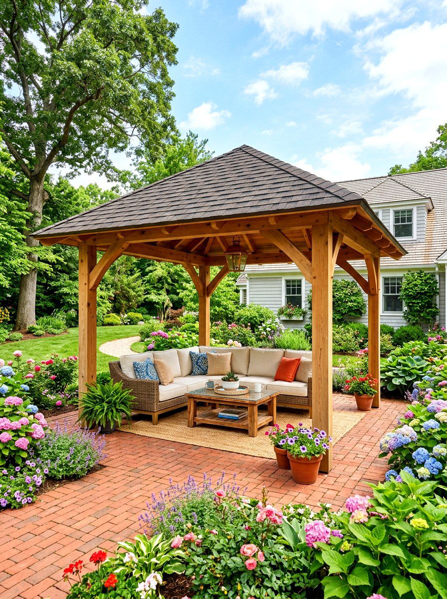 Shingle roof pavilion - 30 open air pavilion ideas