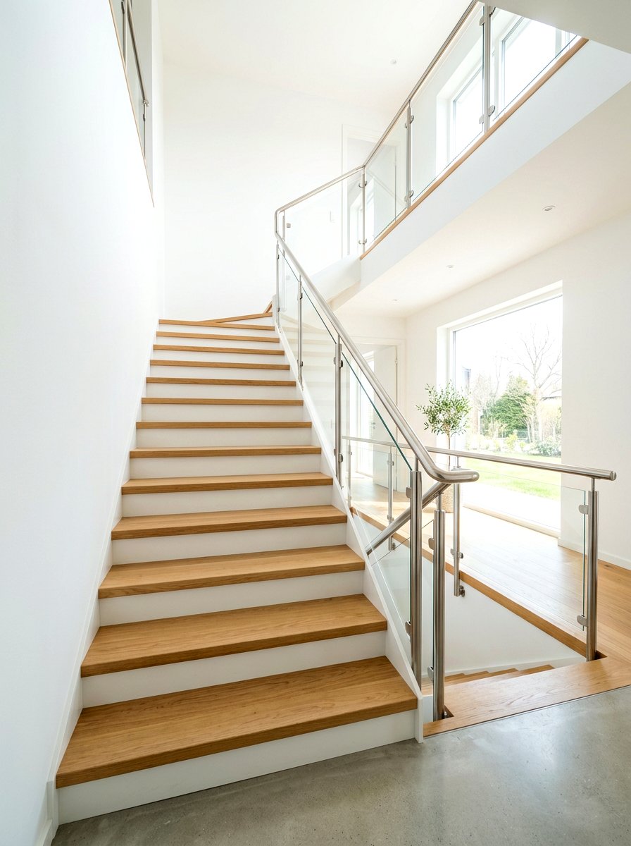 Shiny Staircase Railing - 30 high gloss decor ideas