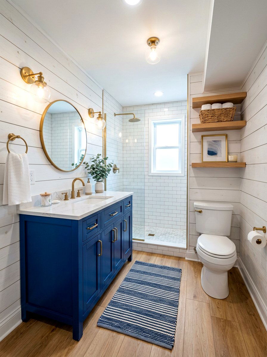 Shiplap Basement Bathroom - 30 basement bathroom ideas