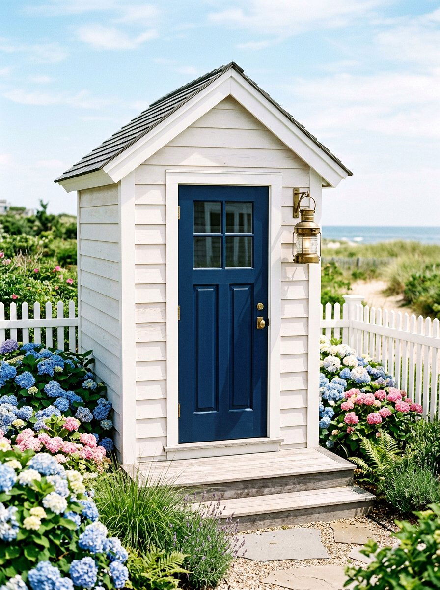 Shiplap Cabin Style - 30 outdoor changing room ideas