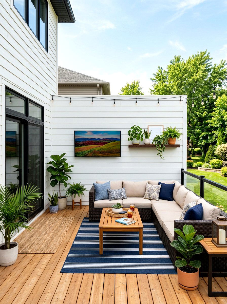 Shiplap Deck Privacy Wall - 30 deck privacy wall ideas