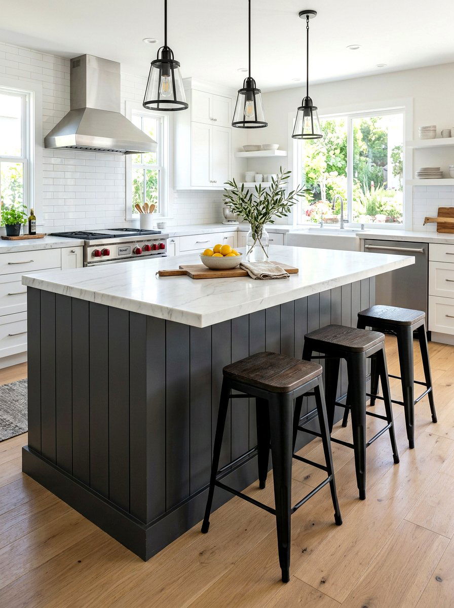 Shiplap Kitchen Island - 30 shiplap wall ideas