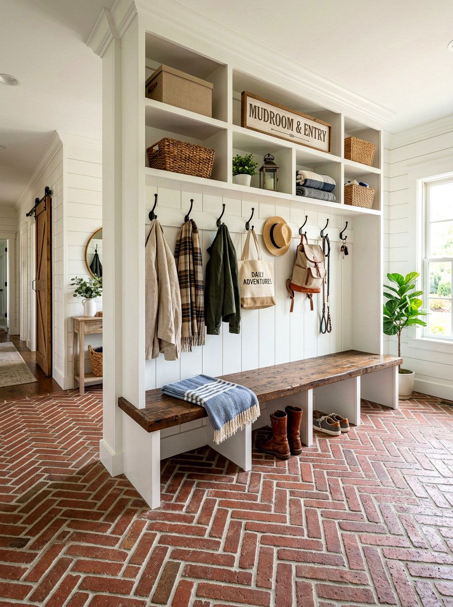 Shiplap Mudroom Locker - 30 mudroom locker ideas