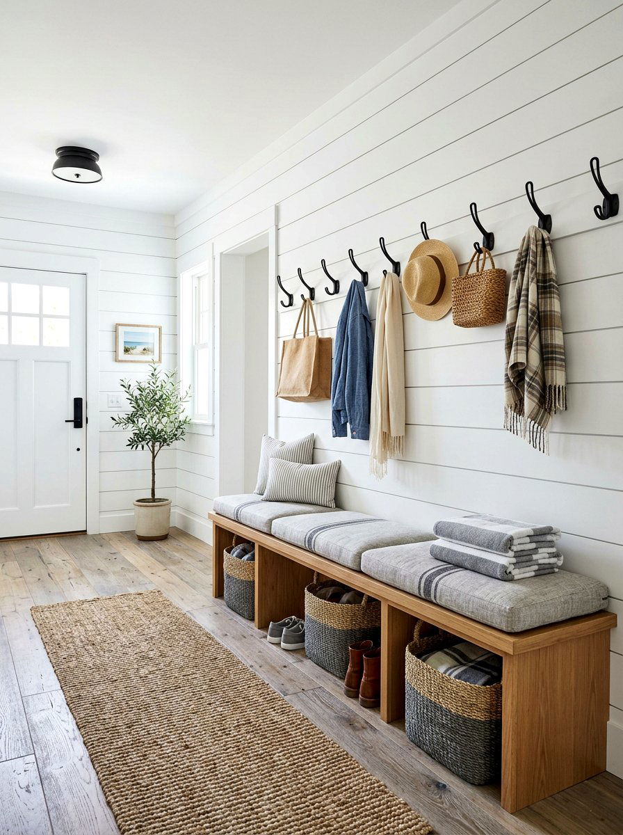 Shiplap Mudroom Walls - 30 mudroom ideas