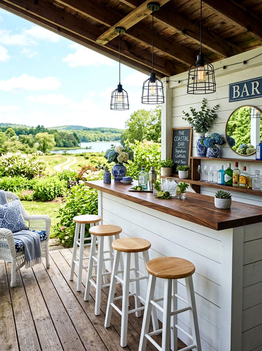 Shiplap Outdoor Bar - 30 outdoor bar ideas