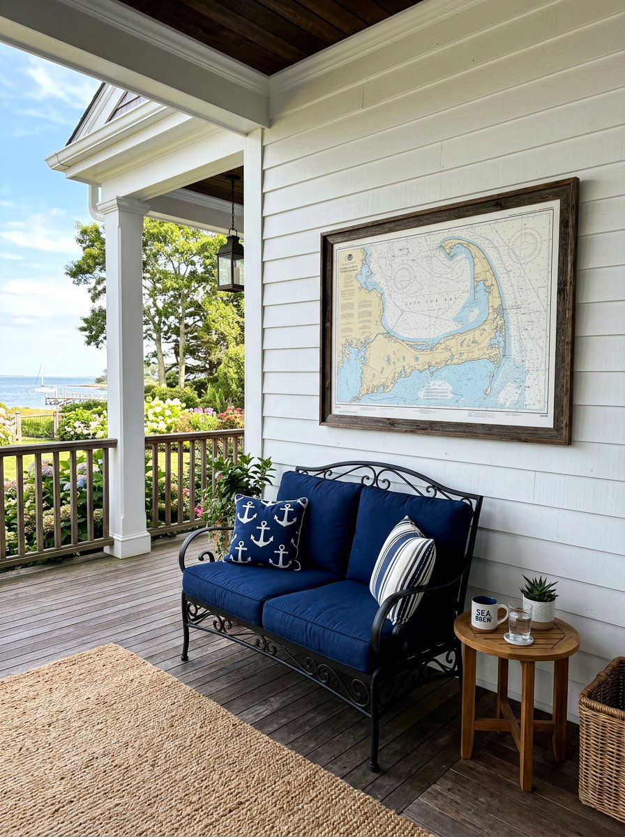 Shiplap Porch Wall - 30 coastal prep porch ideas