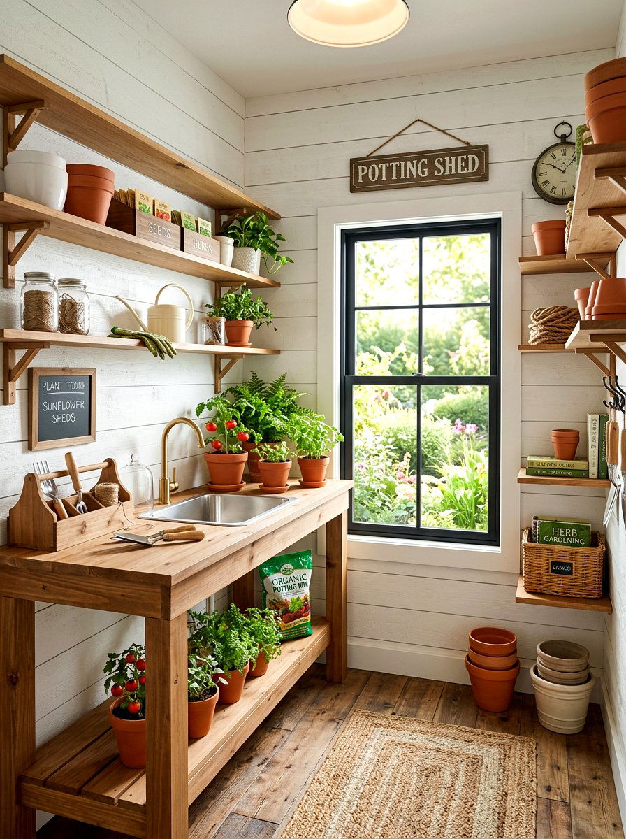 Shiplap Potting Shed - 30 potting shed ideas