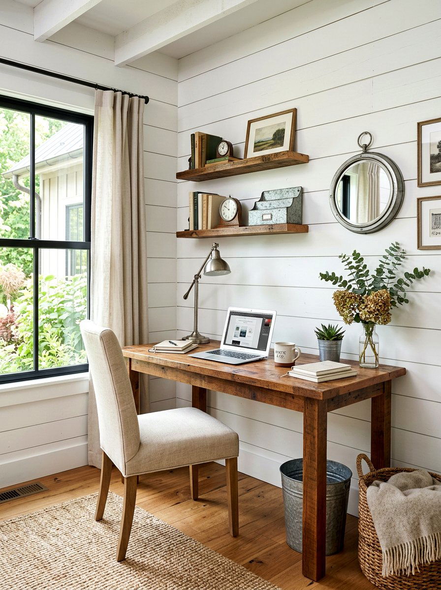Shiplap Siding - 30 home office wall ideas
