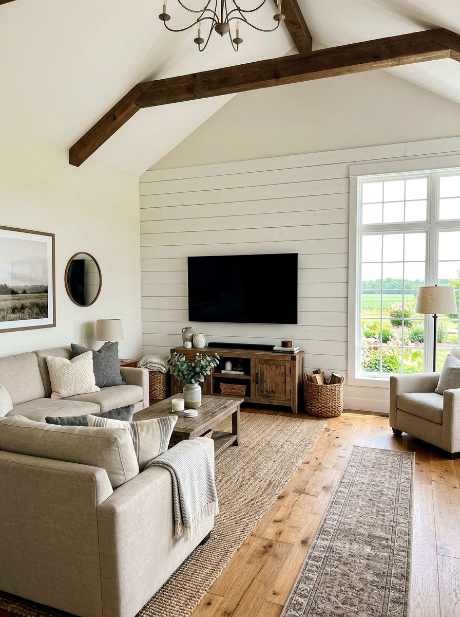 Shiplap TV Wall - 30 TV wall panel ideas