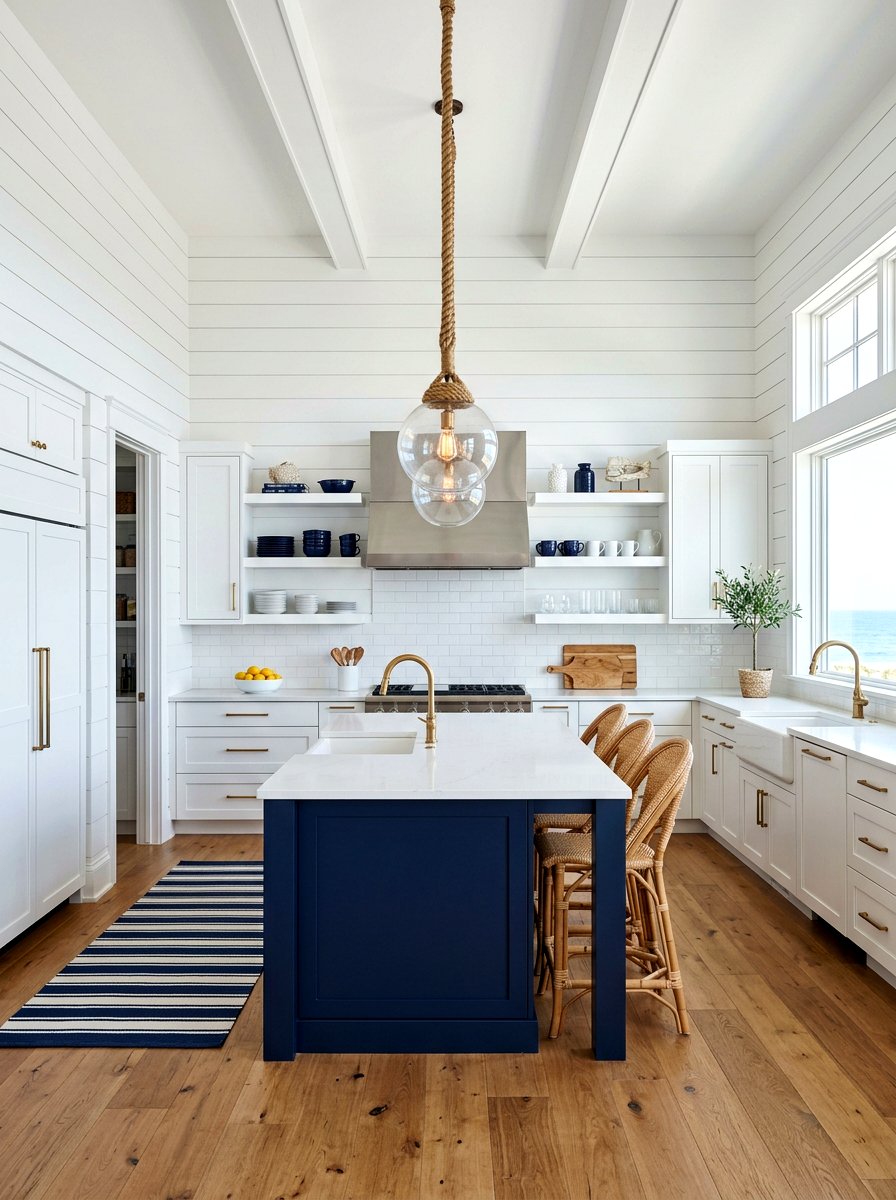 Shiplap Wall - 30 kitchen backsplash ideas