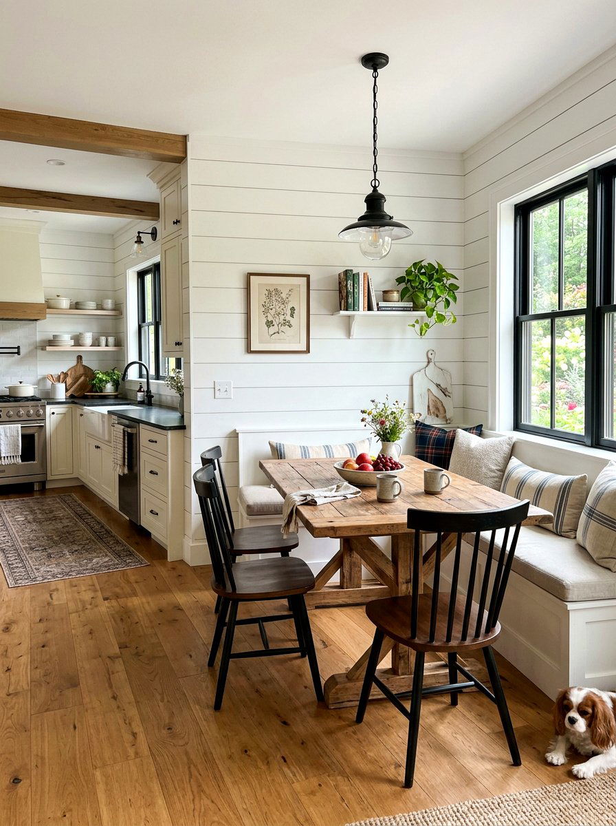 Shiplap Wall Kitchen - 30 farmhouse kitchen ideas