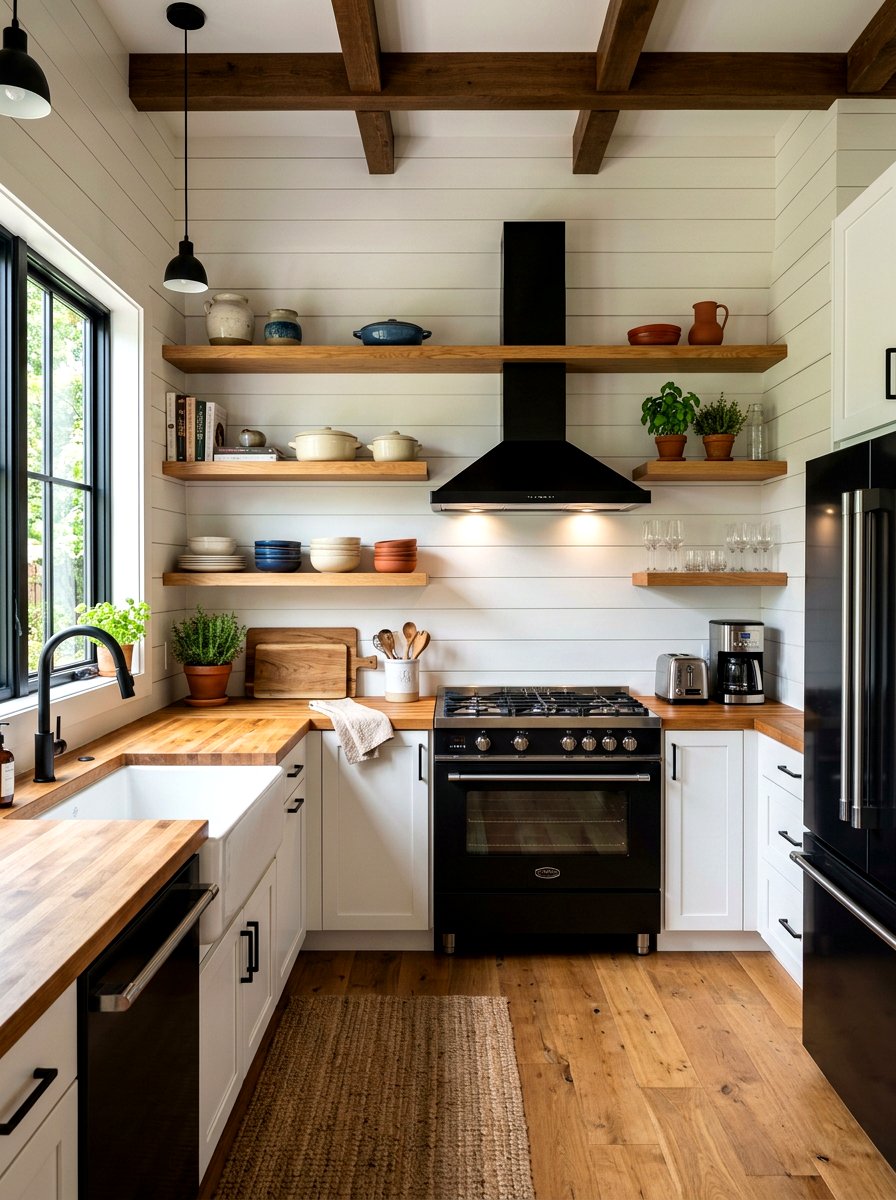 Shiplap Wall Rustic Kitchen - 30 modern rustic kitchen ideas