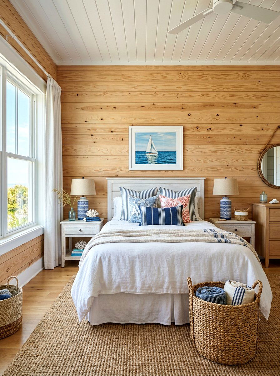 Shiplap Wood Bedroom - 30 warm wood bedroom ideas