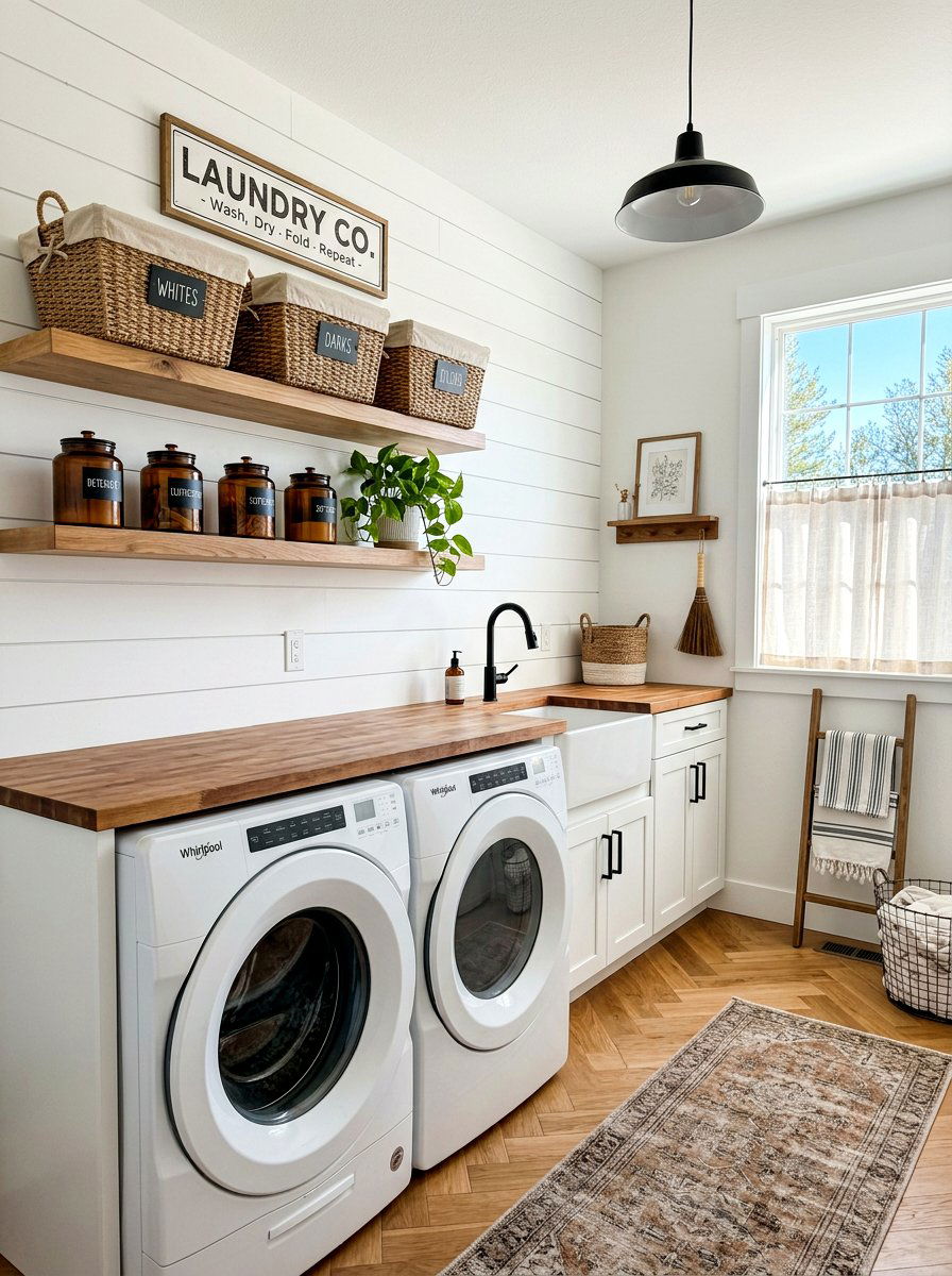 Shiplap accent wall - 30 long wall decor ideas