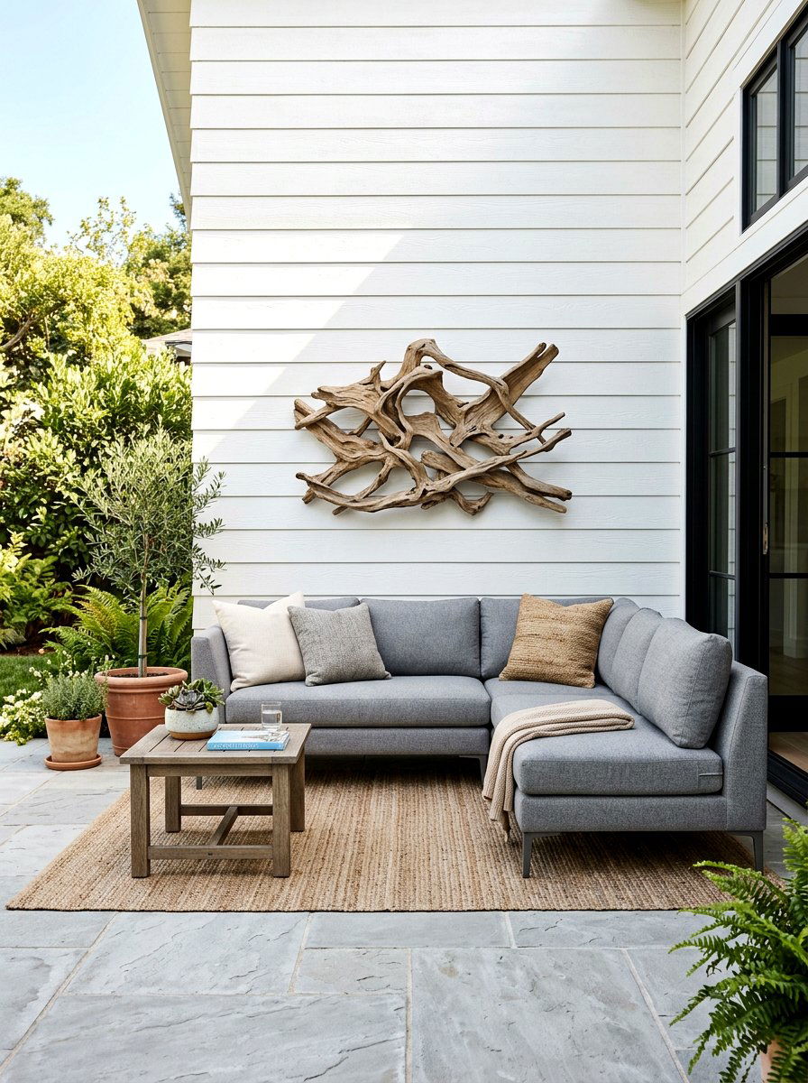 Shiplap outdoor wall - 30 beach house patio ideas