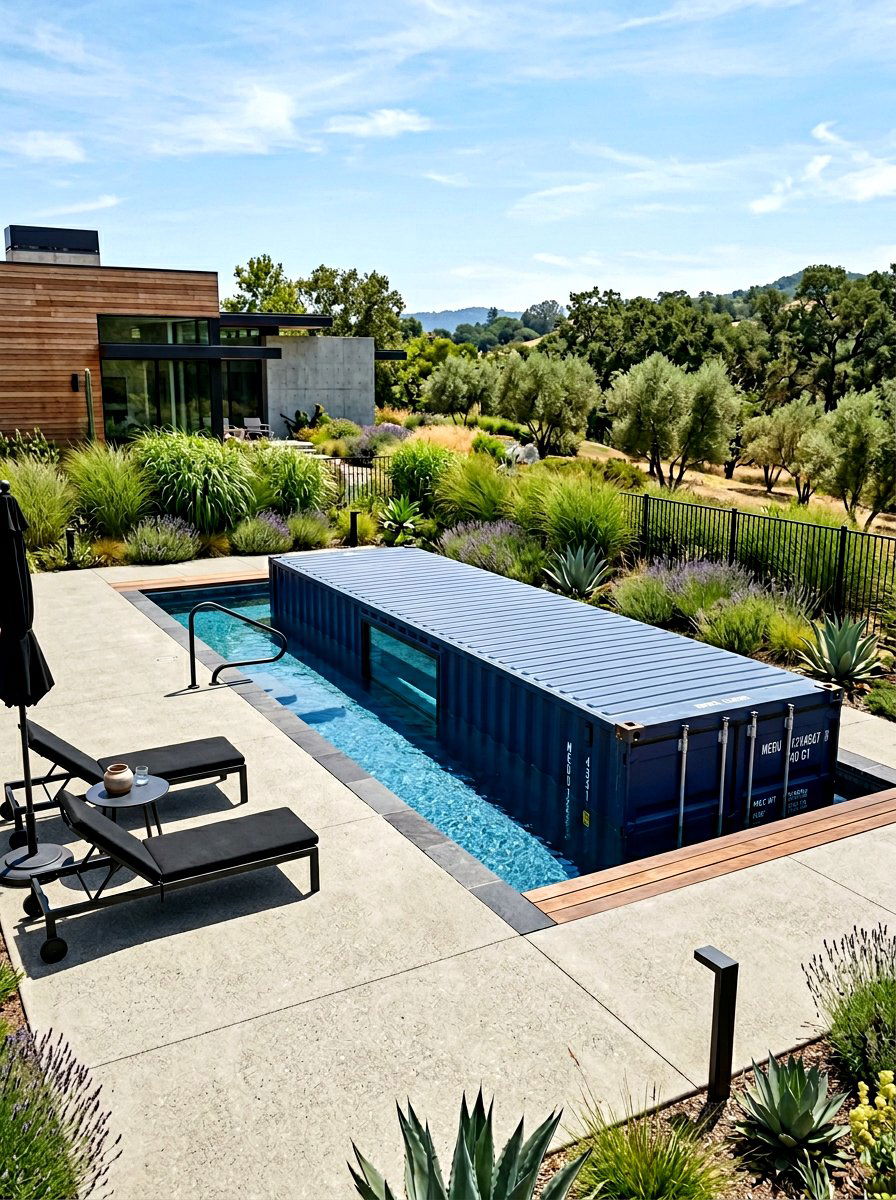 Shipping container pool - 30 budget pool ideas