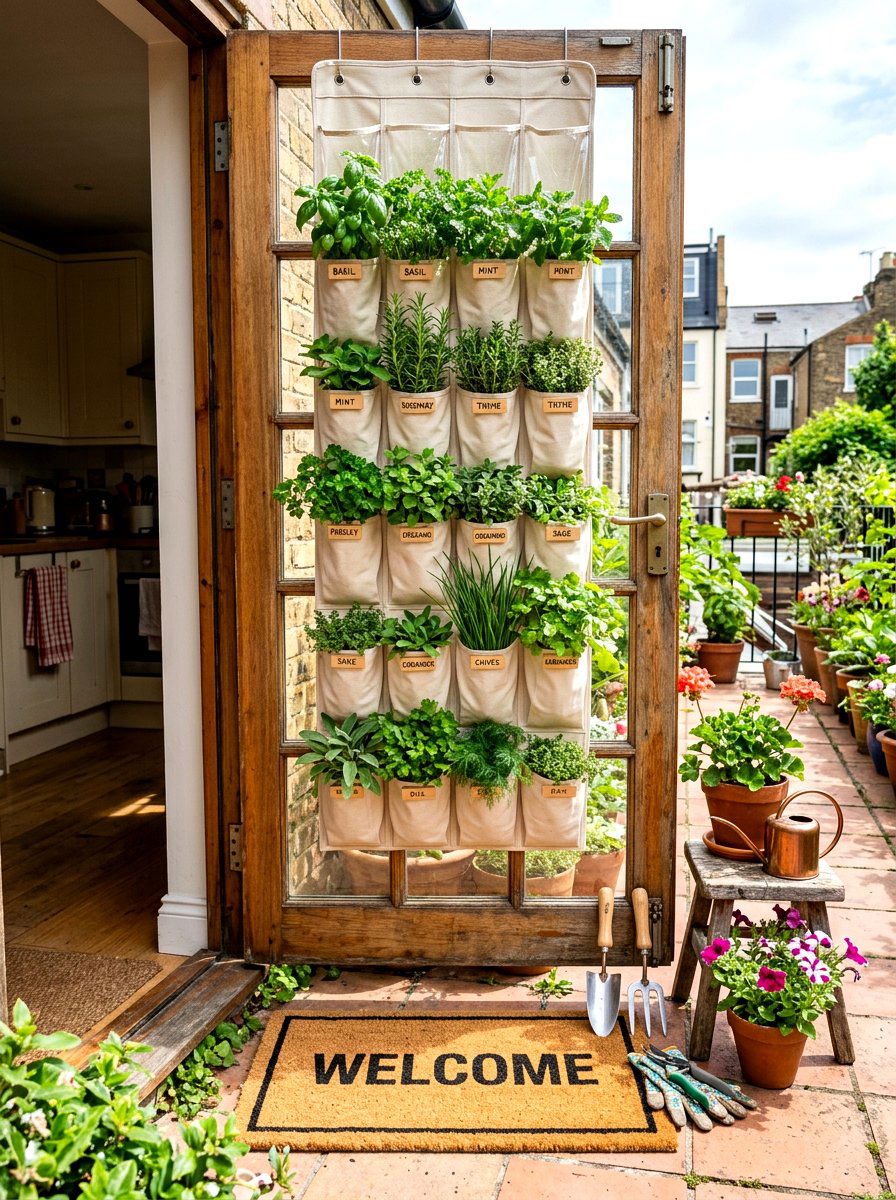 Shoe Organizer Herb Garden - 30 patio herb garden ideas