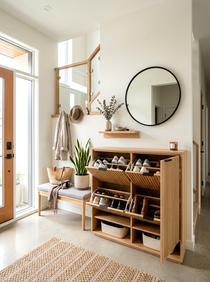 Shoe Storage Cabinet Entryway - 30 drop zone cabinet ideas