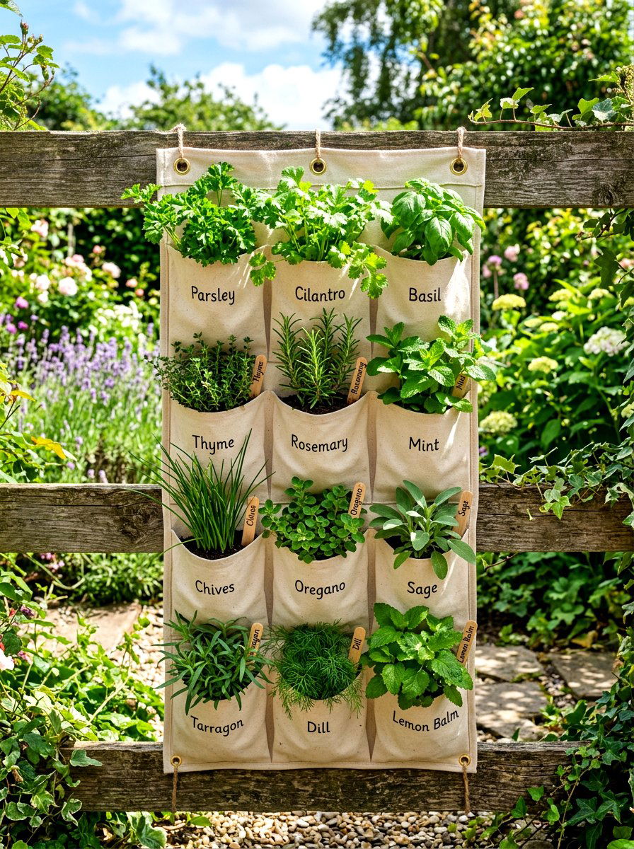 Shoe organizer herb garden - 30 herb garden planter ideas