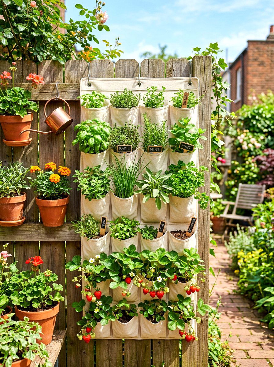Shoe rack garden - 30 hanging container garden ideas